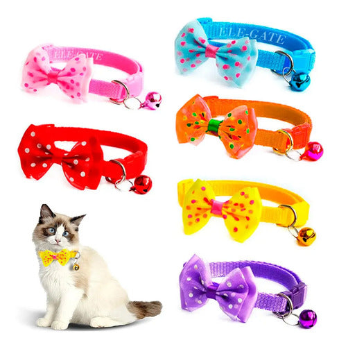 Collar Para Mascota Con Elegante Moño Y Campana