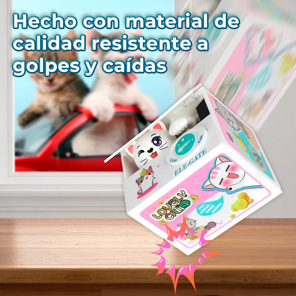 Alcancía De Juguete De Gato Roba Monedas Electrónica