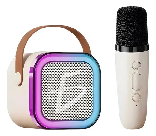 Bocina Con Micrófono Bluetooth Rgb Carga Tipo C Y 4 Efectos