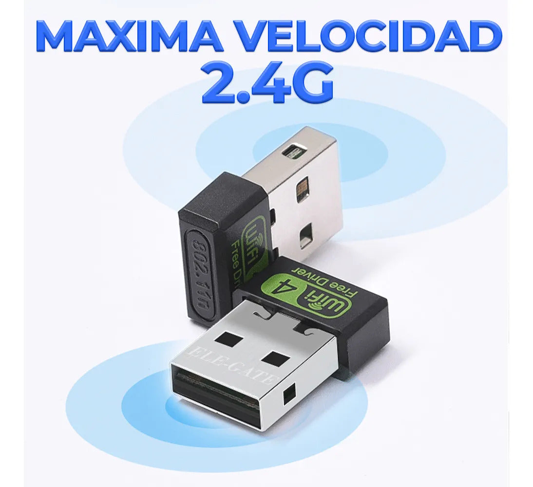 Adaptador Inalámbrico Usb2.0 Wifi De 150mbps 100m 2.4ghz