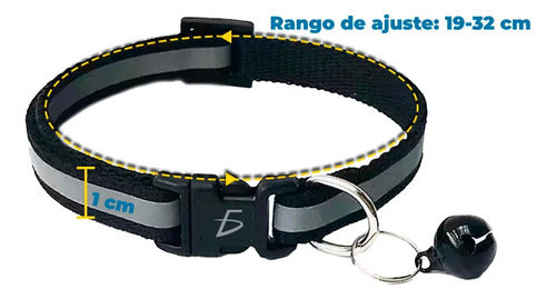 Collar Reflectante Con Campana Para Mascotas Verde
