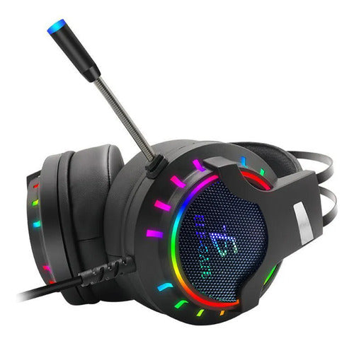 Audifonos Gamer Para Ps4 Xbox Pc Led Rgb Negro
