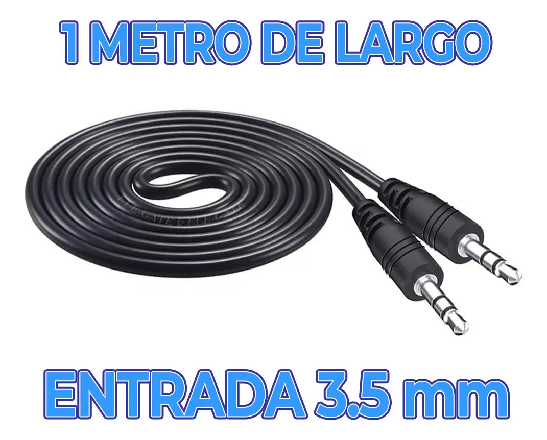 Cable Auxiliar 3.5mm Jack Audio 1 Metro Macho A Macho