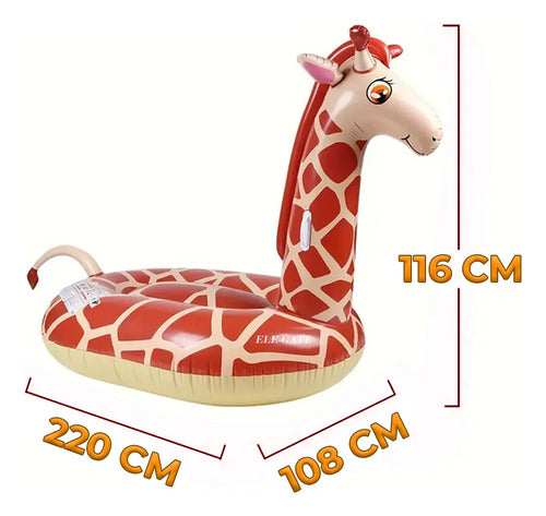 Inflable Acuático Gigante De Jirafa