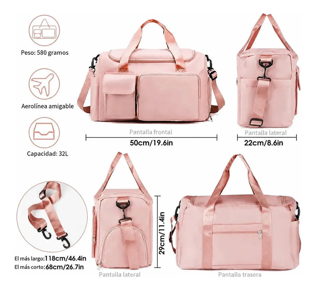 Bolsa De Viaje Con Espacio Para Calzado Y Bolsa Contra Negro