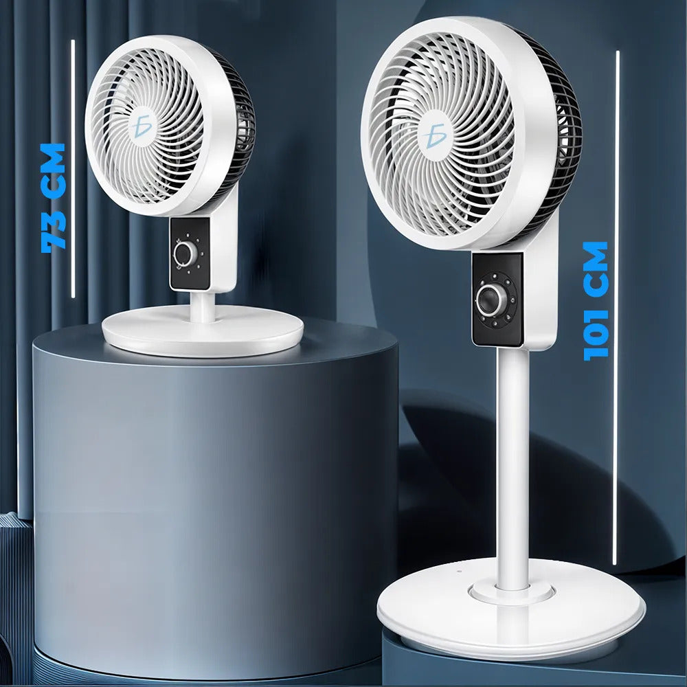 Ventilador De Pedestal Potente Silencioso 180º Con Diseño
