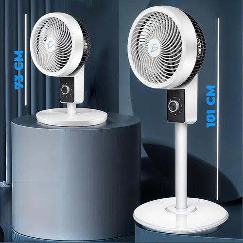 Ventilador De Pedestal Potente Silencioso 180º Con Diseño