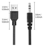 Cable Mini Usb V3 A Usb Y Jack 3.5mm De 1.5 Metros De Largo