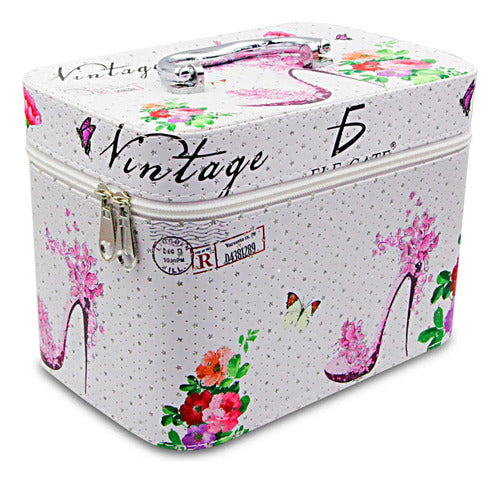 Cosmetiquera Neceser Estampado Kit De 3 Pzas Viaje Estuche