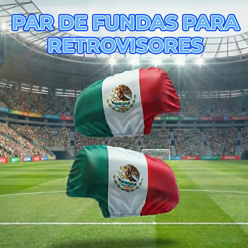 Par De Fundas Para Retrovisores Con Bandera De México