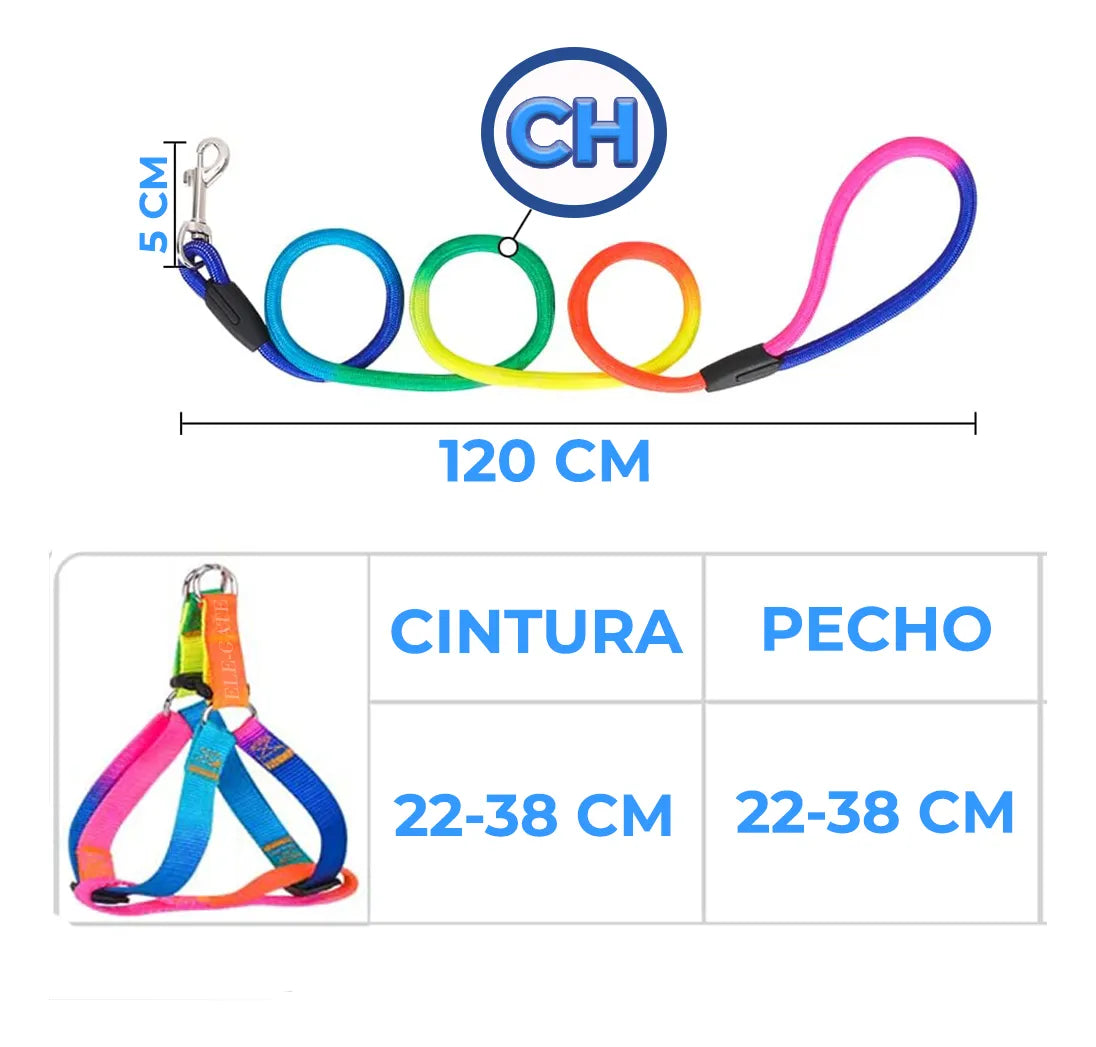Juego De Arnés Y Correa Para Mascota Talla S