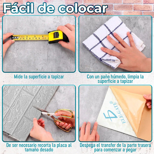 Paneles Xpe Autoadhesivos 10 Pzs Ladrillo Blanco 35 X 38.5