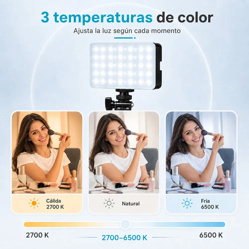 Panel De Luz Led Rgb Portátil Con Clip Para Foto Y Video
