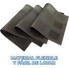 Paquete 10 Manteles Coloridos Individuales Para Mesa Gris