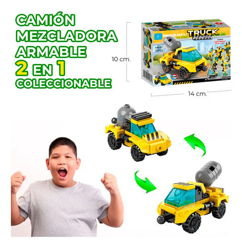 Juguete De Bloques Vehiculo De Carga Armable 2 En 1 32pzs 32