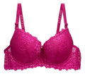 Brasier Con Encaje De Copa Completa Fucsia M