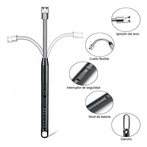 Encendedor Eléctrico De Cocina Recargable Usb