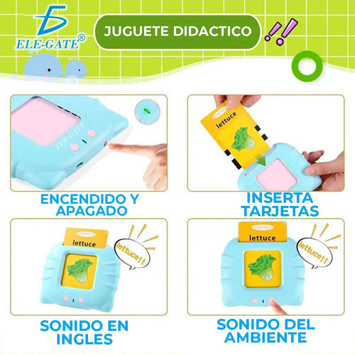 Juguetes Educativos De Tarjetas En Inglés Con 112 Palabras