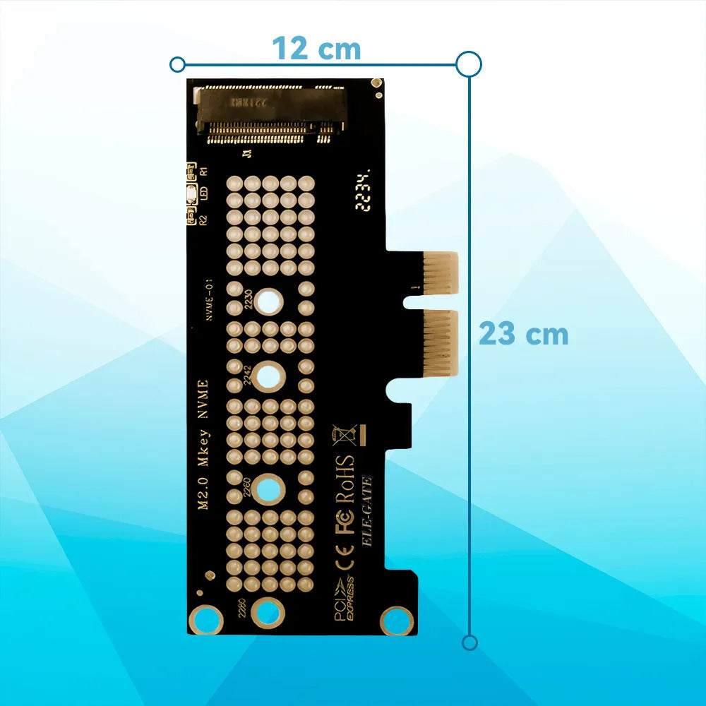 Tarjeta adaptadora pcie X4 para SSD M.2 NVMe M-key