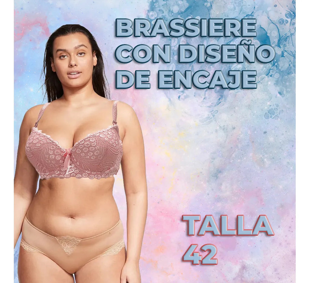 Brasier Con Encaje De Copa Completa Coral M