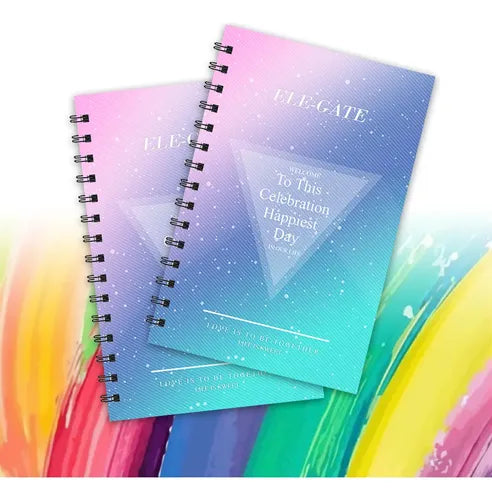 Cuaderno De 80 Hojas Con Estilo Coqueto Y Espiral Metálica