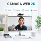 Cámara Web 2k Ultra Hd Tipo C+usb Con Luz De Relleno