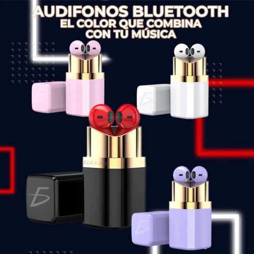 Elegate Auriculares Bluetooth Para Mujer Tipo Lápiz Labial Lavanda