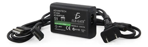 Cargador Regulador 3 En 1 Para Ps Vita Con Cable Usb 5v