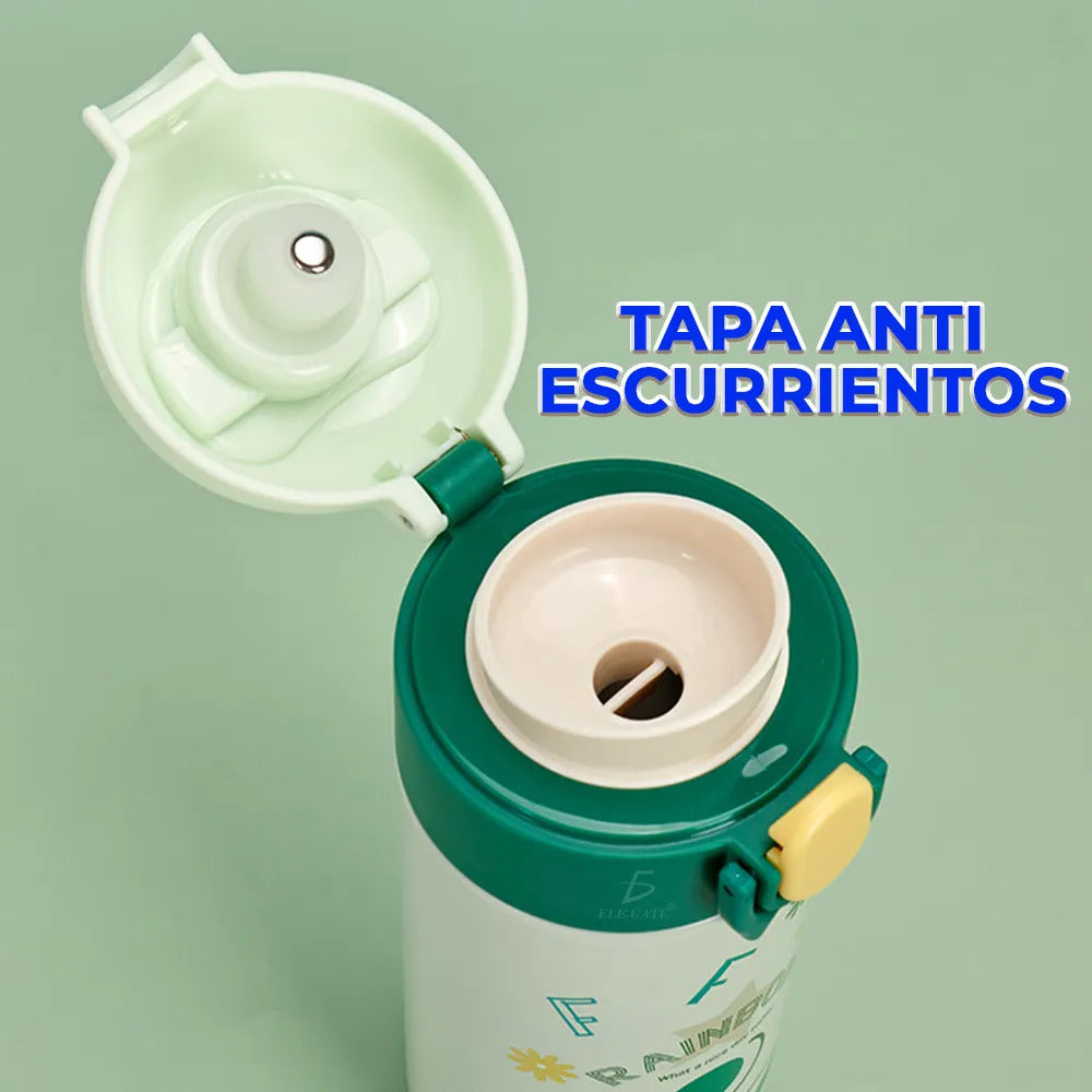 Botella De Agua Aislada Al Vacío De Dibujos Animados De