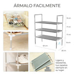Estante De Almacenamiento 3 Capas Zapatero Fácil De Montar