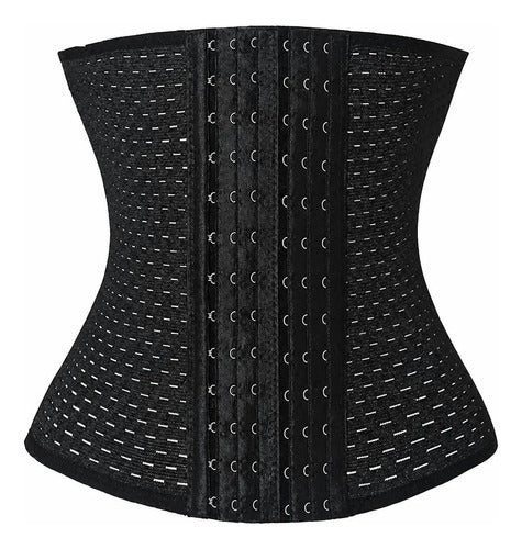 Corset modeladora faja cinturilla colombiana lencería mujer negro L