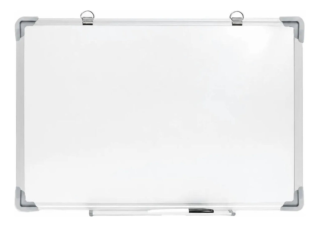 Pizarrón blanco doble cara de 30X40CM imantado con soporte blanco