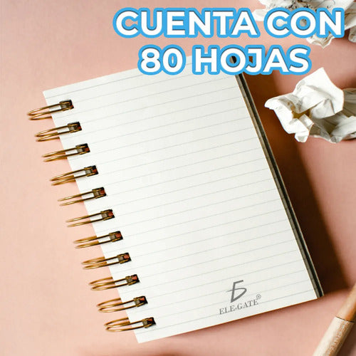 Cuaderno A Rayas De 80 Hojas Con 4 Separadores De Colores Verde