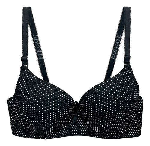 Brasier Con Encaje De Copa Completa Negro M