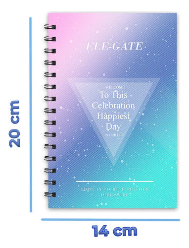 Cuaderno De 80 Hojas Con Estilo Coqueto Y Espiral Metálica