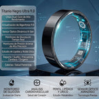 Anillo inteligente negro talla 10 con SPO2