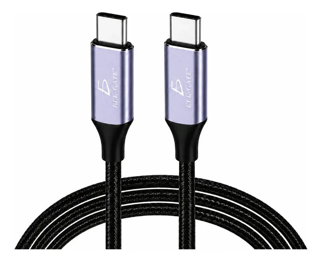 Cable USB-C a USB-C 100W pd carga rápida y transferencia violeta metálico