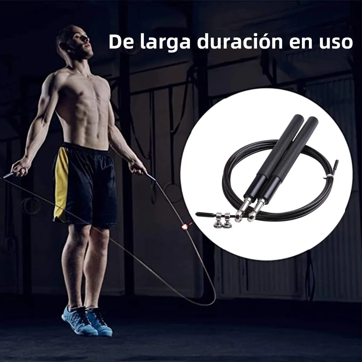 Cuerda De Saltar De Alta Velocidad Ajustable De Aluminio Azul