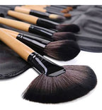 Set De Brochas De Maquillaje Profesional 24 Piezas Negro
