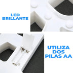 Numero 6 En 3d De Luz Led Luz Cálida