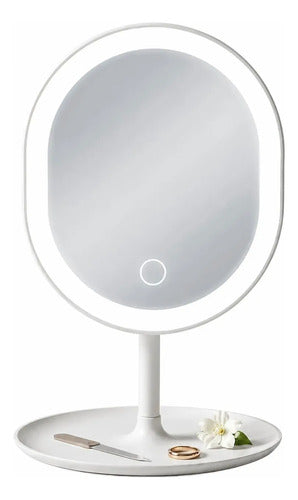 Espejo Led Redondo Para Maquillaje Con 3 Tonos Y Control