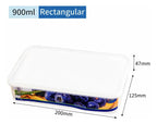 Contenedor Rectangular Transparente De 900 Ml Con Tapa