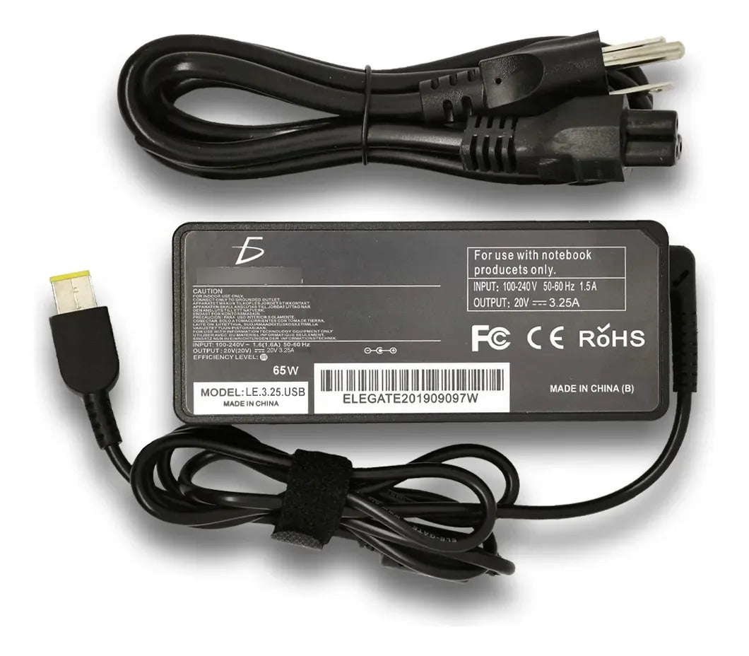 Cargador Para Lenovo Thinkpad 20v 3.25a 65w Punta Usb
