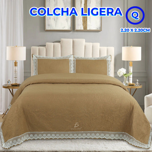 Kit De 3 Pzs Colcha Y Fundas De Almohada Con Diseño De