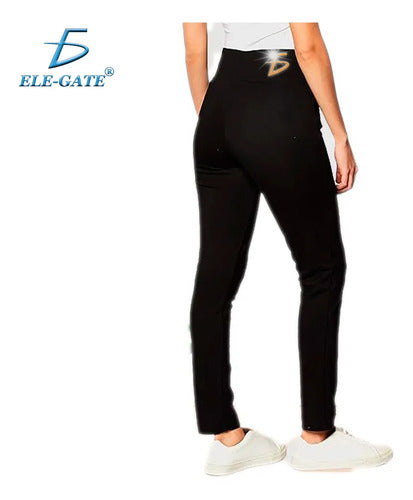 Pantalones De Cintura Alta Para Mujer Con Control De Negro M