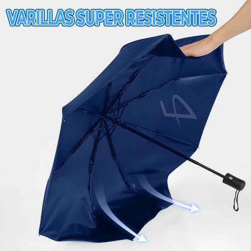 Paraguas Con Protección Uv Y Apertura Automática Mantente Azul