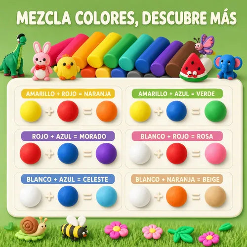 Plastilina De Harina De Trigo 24 Colores Para Niños