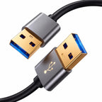 Cable USB-A macho a macho USB 3.0 de 2 m con conectores