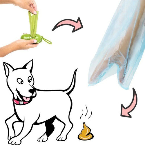 Dispensador De Bolsas Sanitarias Desechables Para Mascotas Azul