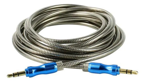 Cable auxiliar audio 3.5 metalico 3 metros